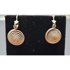Conical, Concentric Ring 925 Italy Earrings